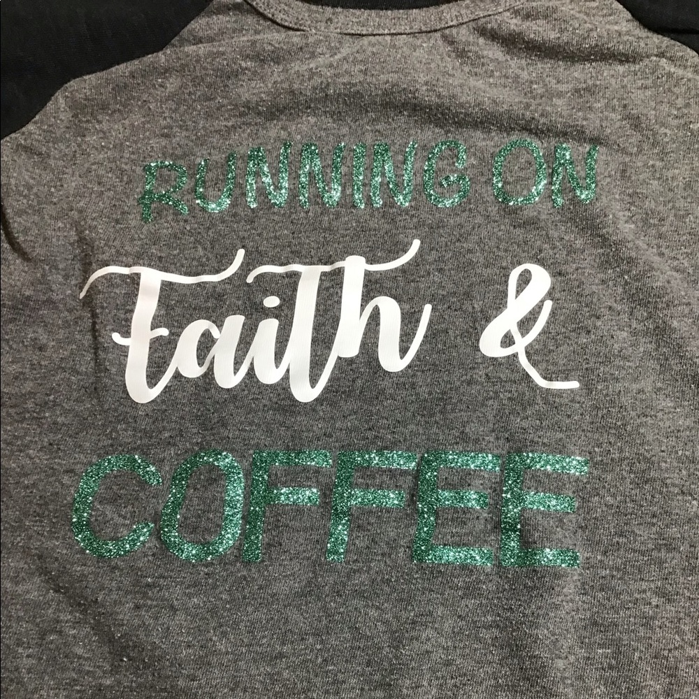 Running on Faith and Coffee sweatshirt